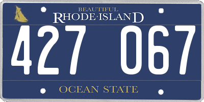 RI license plate 427067