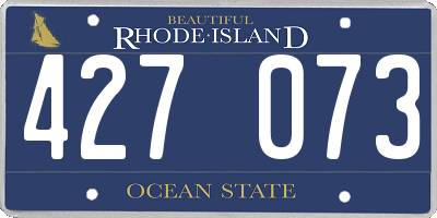 RI license plate 427073