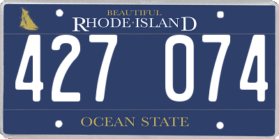 RI license plate 427074