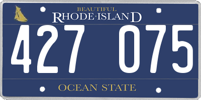 RI license plate 427075