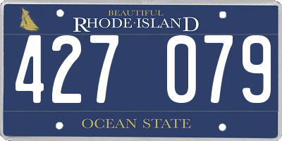 RI license plate 427079