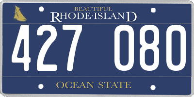 RI license plate 427080