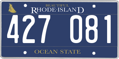 RI license plate 427081