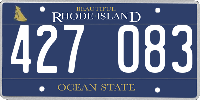 RI license plate 427083