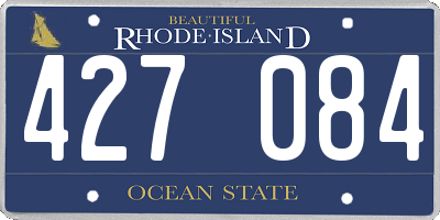 RI license plate 427084