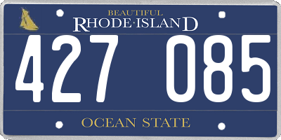 RI license plate 427085