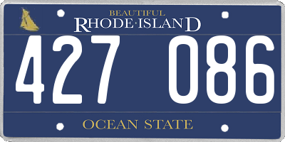 RI license plate 427086