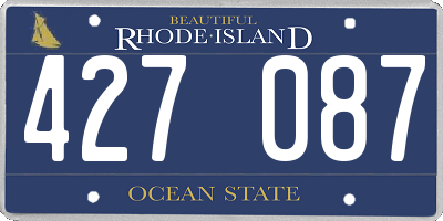 RI license plate 427087