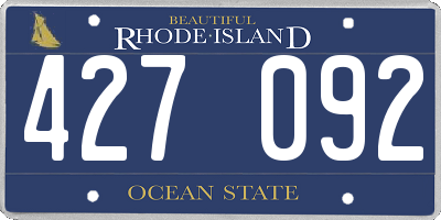 RI license plate 427092