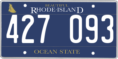 RI license plate 427093