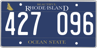 RI license plate 427096
