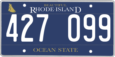 RI license plate 427099