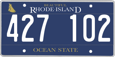 RI license plate 427102