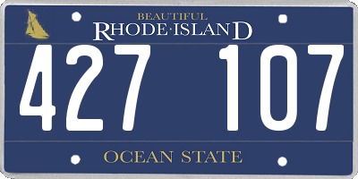 RI license plate 427107