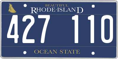 RI license plate 427110