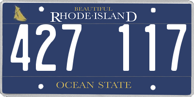 RI license plate 427117