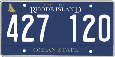 RI license plate 427120