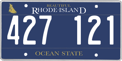 RI license plate 427121