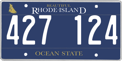 RI license plate 427124