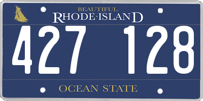 RI license plate 427128