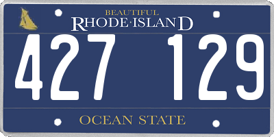 RI license plate 427129