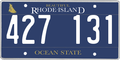 RI license plate 427131