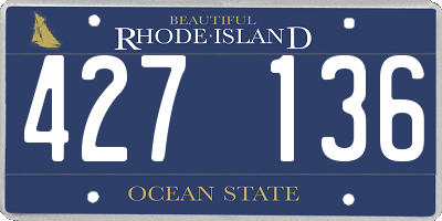 RI license plate 427136