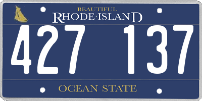 RI license plate 427137