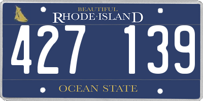 RI license plate 427139
