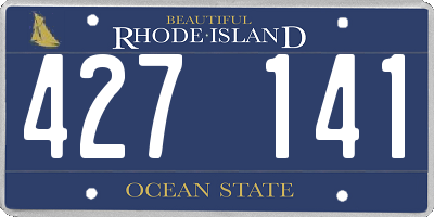 RI license plate 427141