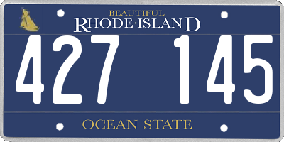 RI license plate 427145