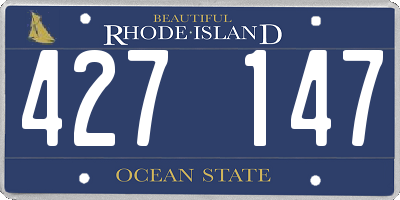 RI license plate 427147
