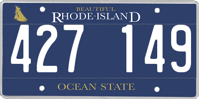 RI license plate 427149