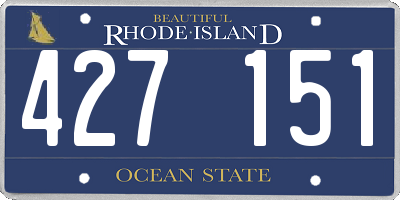 RI license plate 427151