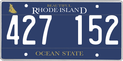 RI license plate 427152