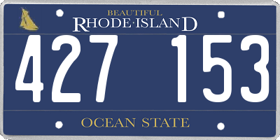 RI license plate 427153