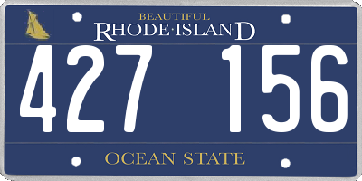 RI license plate 427156