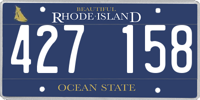 RI license plate 427158
