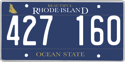 RI license plate 427160