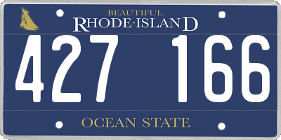 RI license plate 427166