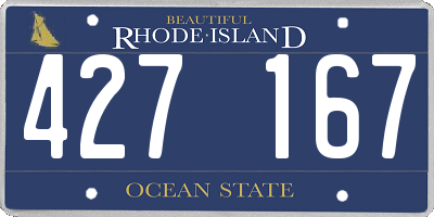 RI license plate 427167