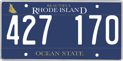 RI license plate 427170