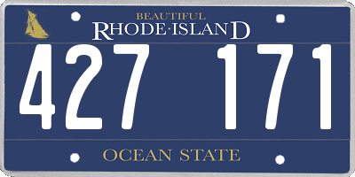 RI license plate 427171