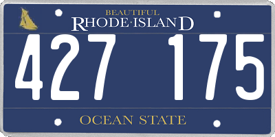 RI license plate 427175