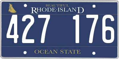 RI license plate 427176