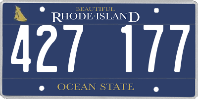 RI license plate 427177