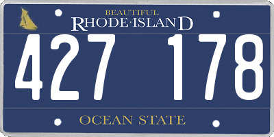 RI license plate 427178