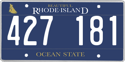 RI license plate 427181