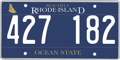 RI license plate 427182