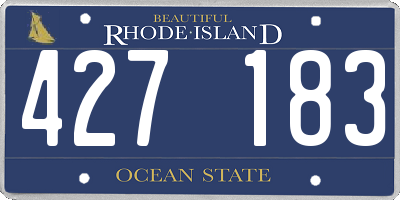 RI license plate 427183